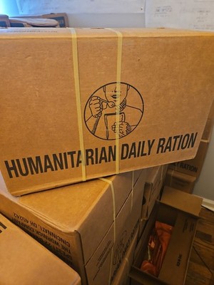 HUMANITARIAN DAILY RATION MRE - 10 Packs/Box-2 Meals/Pack-20 Meals Total- 08/25