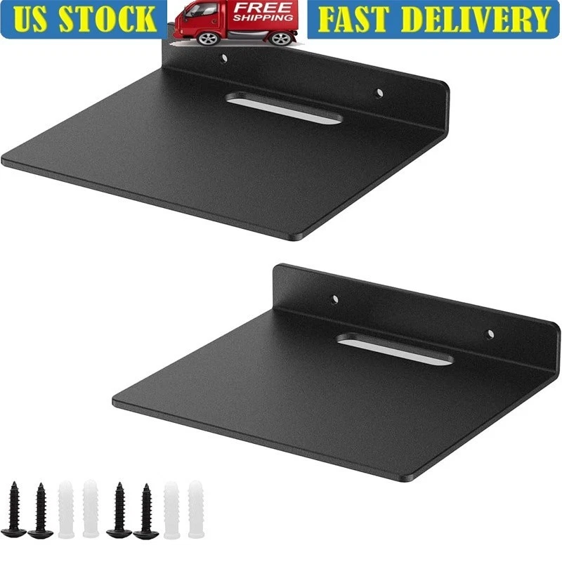 Small Wall Mounted Aluminum Floating Shelves Home Decor Storage Display New