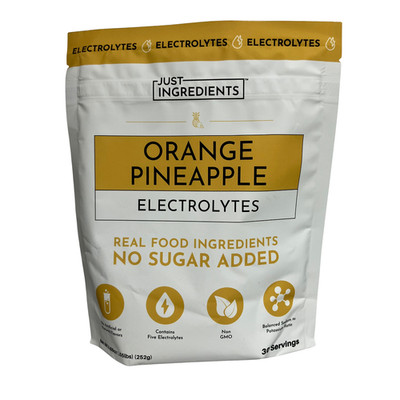 Just Ingredients Orange Pineapple Electrolytes 30 Serving Hydration Drink Mix