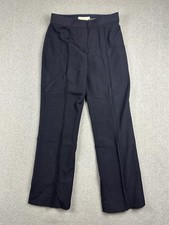 Tory Burch Pants Womens 4 Navy Wool Blend Straight Leg Stretch Dress Trousers