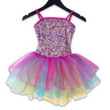 Dress Up Costume Girl Cute Fairy Princess Holiday Gift Play Dance Pink Kid Size