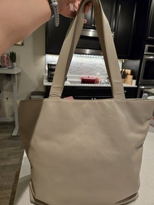 Chanel Coco Mark Embossed Tote Bag Beige  Preowned Authentic w/COA included!