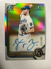 2022 Bowman Chrome Auto Refractor STEVEN ZOBAC 1st Bowman ROYALS #CDA-SZ,  /499