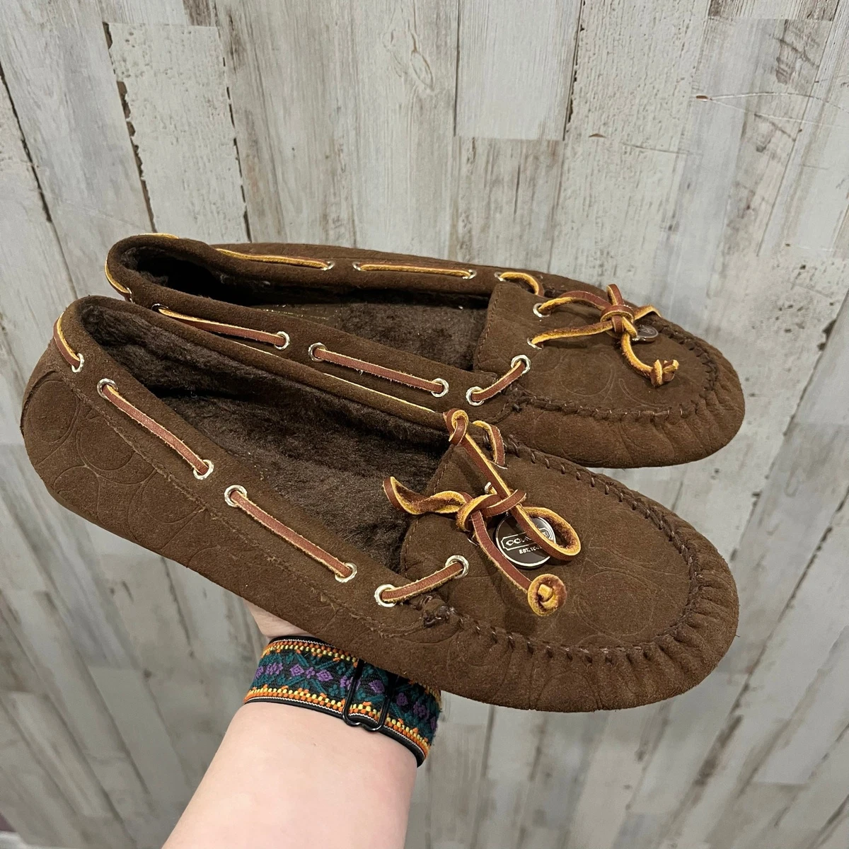 EUC Women’s Coach Mary Lock Up Loafers, Camel Brown, 8.5B Coach Women main image 4