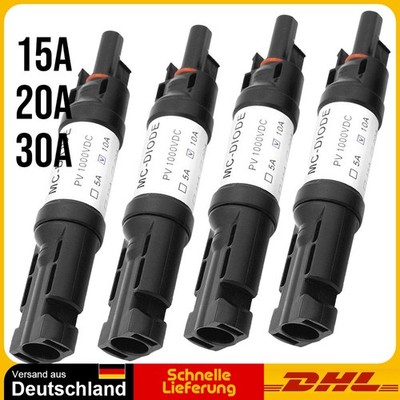 Solar PV Solardiodenstecker Solardiode 15A 20A 30A Stecker Diode Solarmodul IP67