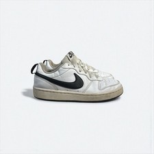 Nike Court Low Retro White Black Leather Sneakers Youth Athletic Size 5Y