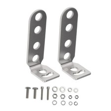 Light Bar Mounting Bracket Aluminum Alloy Spotlight Tube Clamp Silver Tone