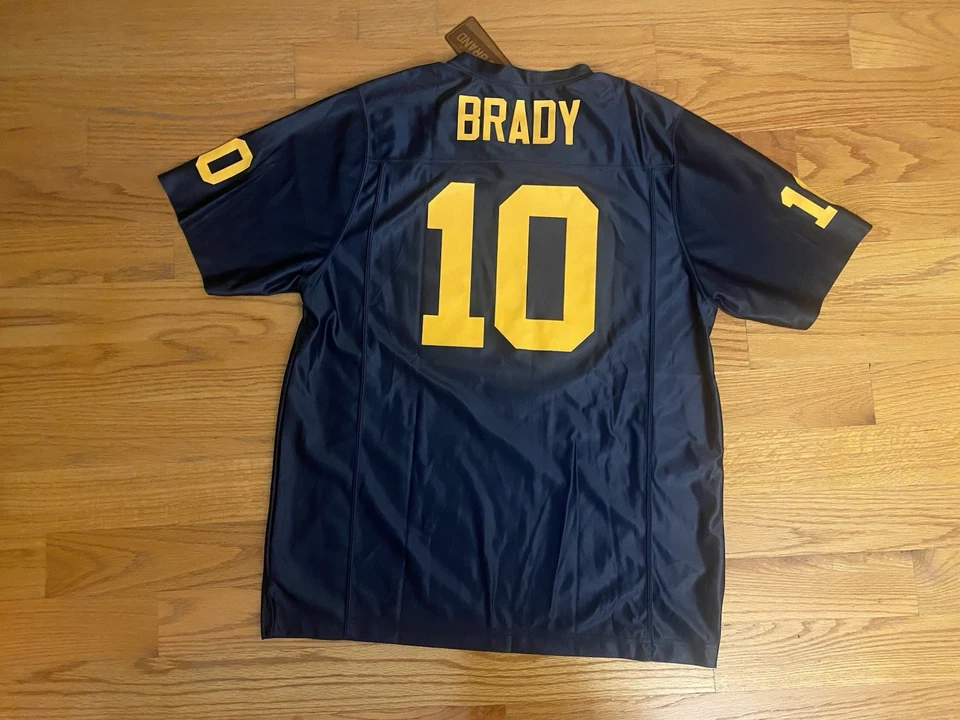 NUEVA Camiseta Retro Marca Tom Brady Michigan Wolverines Retro Clásicos Talla M Foto 2 de 3