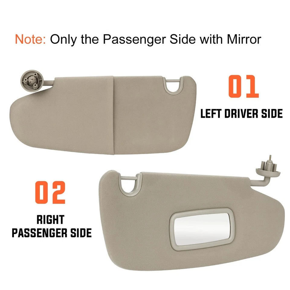 Parasol lateral conductor + pasajero bronceado para Dodge Ram 1500 2500 3500 2002-2009 Foto 4 de 4