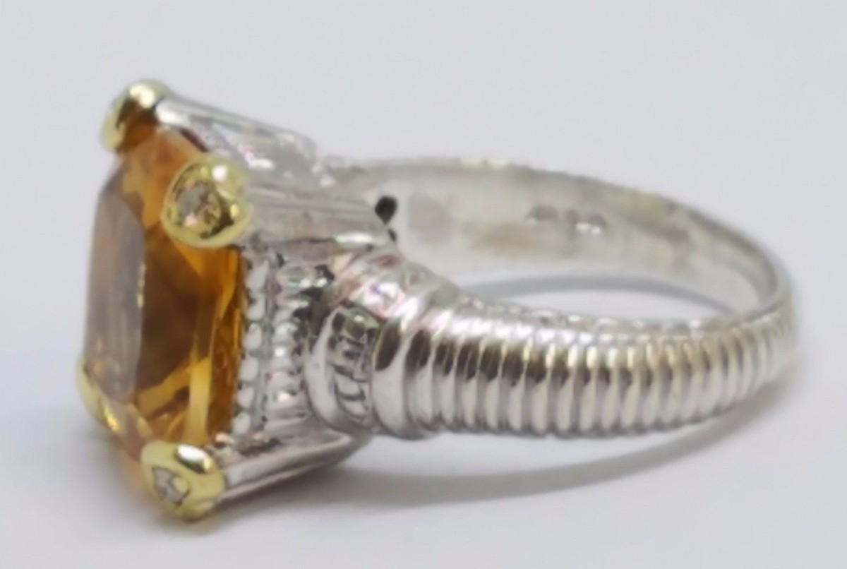 JUDIT RIPKA JR TWO 18K GOLD & 925 SILVER DIAMOND AND CITRIN JUDIT RIPKA JR TWO 18K GOLD & 925 SILVER DIAMOND AND CITRIN