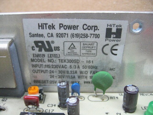 HiTek TEK300SD-161 Open Frame Power Supply For Zebra Thermal Printer ZTP - Picture 2 of 3