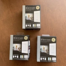 3 GE Enbrighten 15-Amp 3-Way White and Light Almond Smart Rocker Light Switch