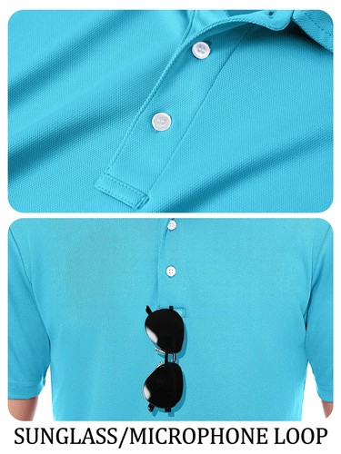 Men's Polo Shirts Golf Sport T-Shirt Casual Short Sleeve Team Work Shirts - Picture 152 of 154