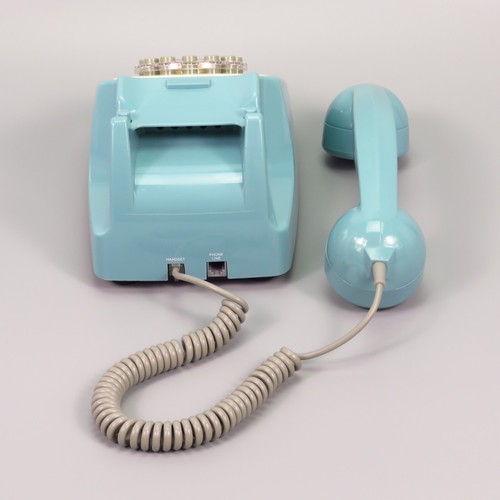 746 Telefon Festnetz französisch blau 60er Dreh Design Drucktaster Retro Wild und Wolf - Bild 7 von 12
