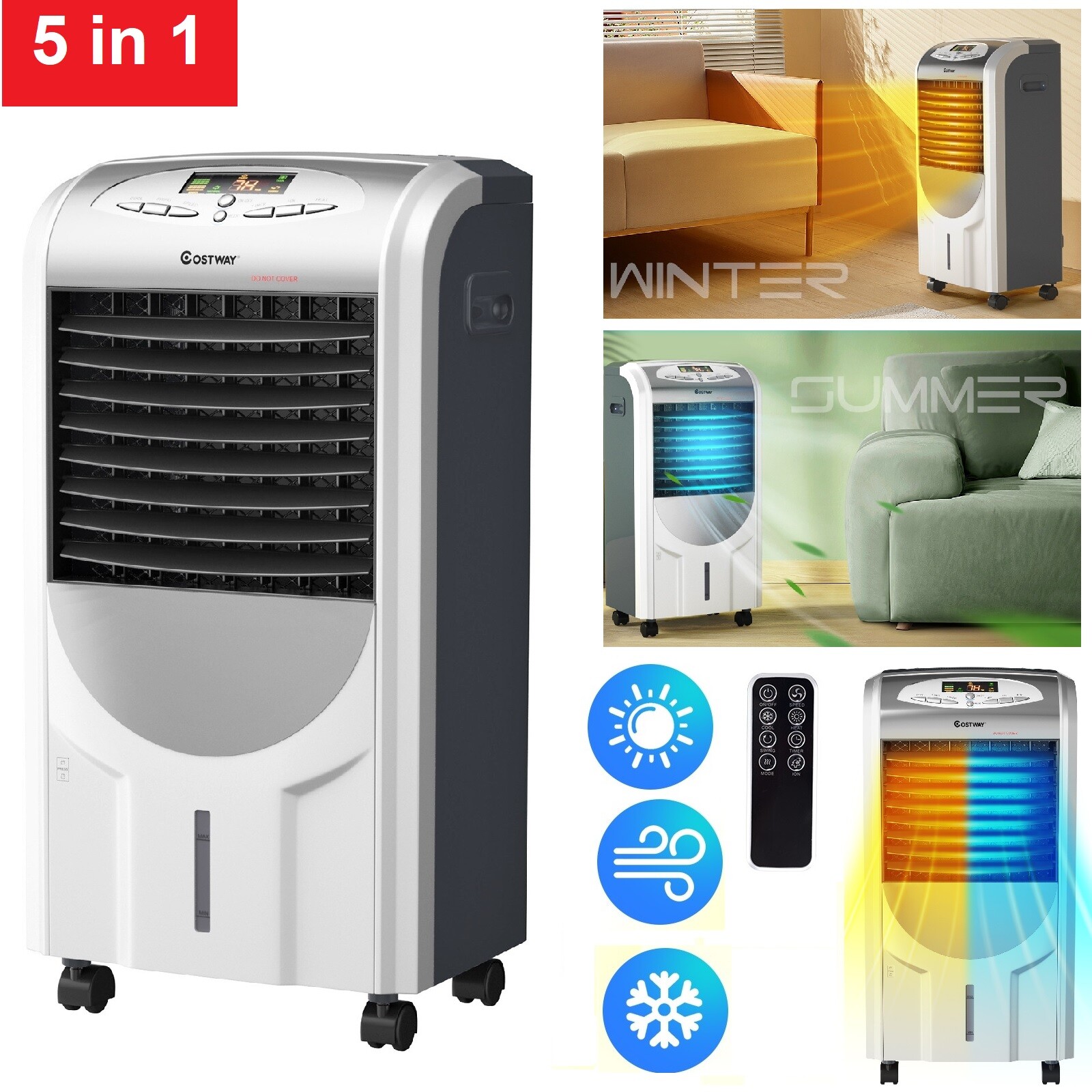 onwetendheid Antibiotica lawaai Evaporative Portable Air Conditioner Cooler Fan, Heater & Humidifier W/ Remote C | eBay onwetendheid Antibiotica lawaai Evaporative Portable Air Conditioner Cooler Fan, Heater & Humidifier W/ Remote C | eBay