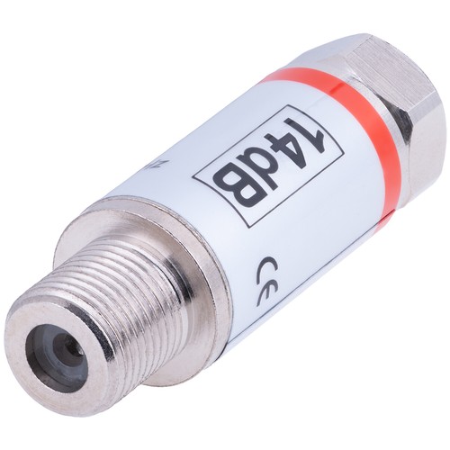 Dur Line Dämpfungsglied Dämpfung 14dB 5-2400 MHz inline für SAT Koaxial Kabel - Afbeelding 4 van 4