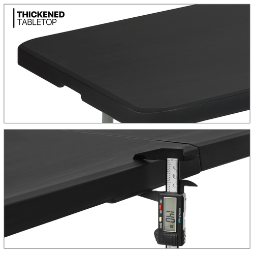 Heavy Duty 8ft Folding Camping Picnic Dining Table Plastic Commercial Party Desk - Picture 6 of 27