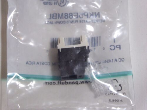 NUEVO Panduit NKP5E88MBL NetKey Cat5e Punchdown Jack SELLADO gato 5e puñetazo negro - Imagen 4 de 4