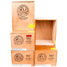 Lot of 5 La Gloria Cubana No. Sixty Serie R Wooden Cigar Box 6.5" x 5.25 x 4"