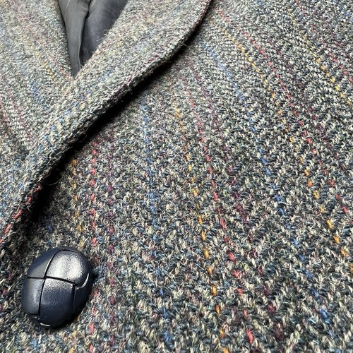 VTG Harris Tweed Sport Jacket Blazer Scottish Wool Herringbone Multicolor Fleck - Picture 5 of 16