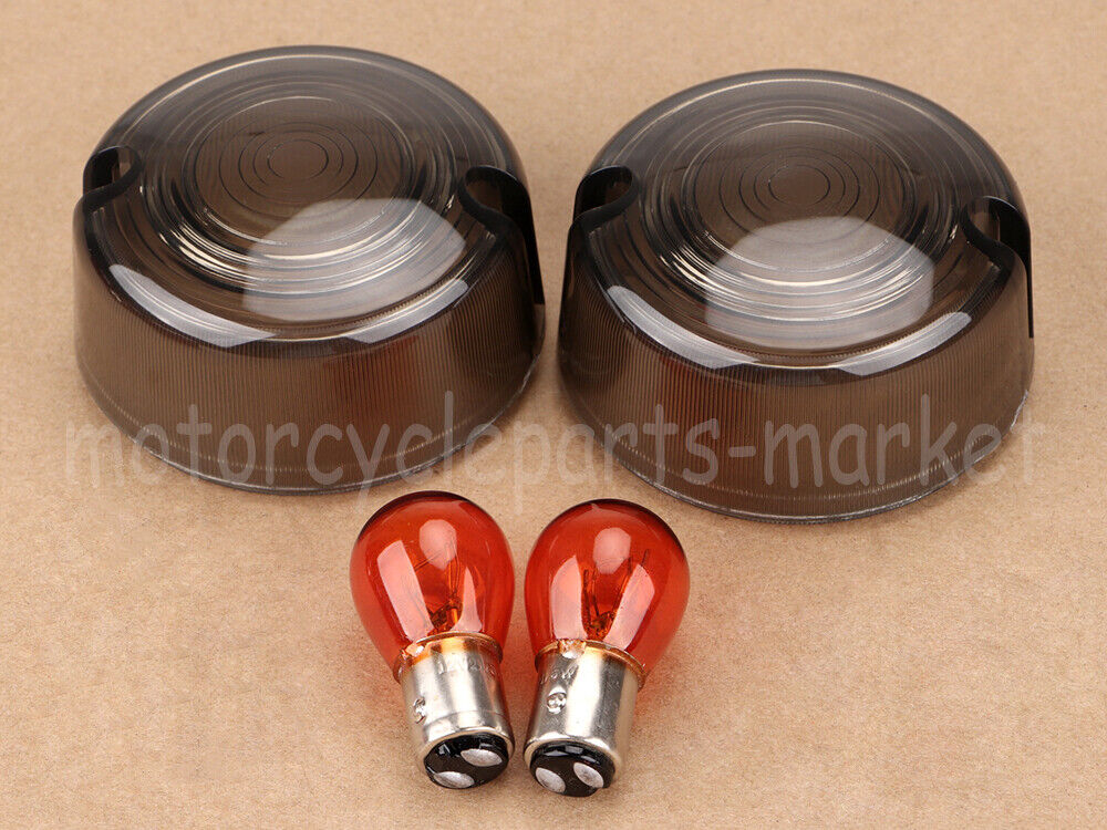 Smoke Turn Signal Lens & 1157 Bulb Kit for Harley Dyna FXD Smoke Turn Signal Lens & 1157 Bulb Kit for Harley Dyna FXD