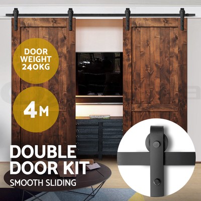 4m Sliding Barn Door Hardware Track Set Home Office Bedroom Interior Closet Ebay