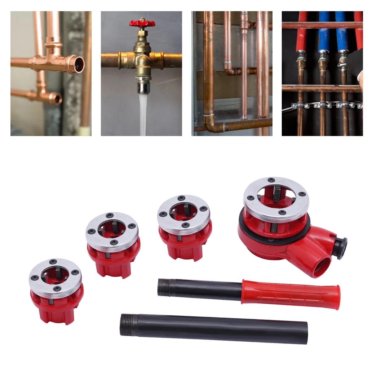 Ratcheting sale pipe threader