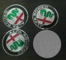 Wheel logos hub cover stickers 58mm Alfa Romeo Giulietta Brera 159