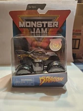 AUTHENTIC MONSTER JAM 1:64 (HOT WHEEL) TRUCK GREY DRAGON NEW 2019 SPIN MASTER