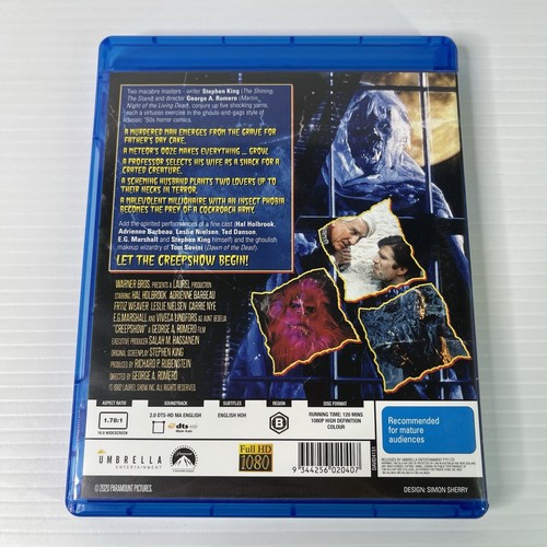 Creepshow 1 & 2 (Blu-Rays, Region B) 1982 / 2002 - George A. Romero - VGC - Picture 4 of 14