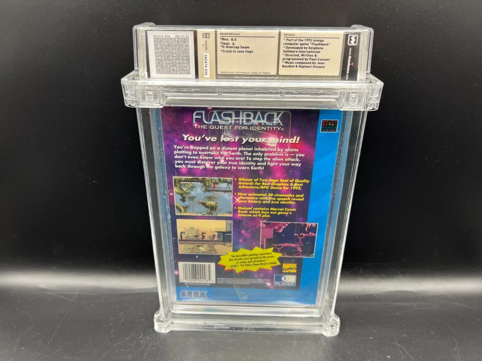 Flashback: The Quest for Identity Sega CD WATA 8.5 A FACTORY SEALED RARE VGA - Image 2 of 4