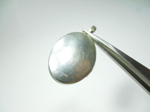 VINTAGE GRAVUR FLORALES DESIGN OVAL MEDAILLON 925 STERLING SILBER CHARM ANHÄNGER - Bild 6 von 10