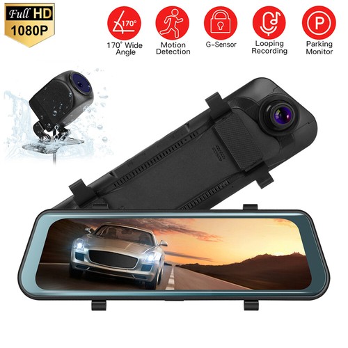 4.3"-10" 1080P Mirror Dash Cam Dual Lens Front Rear View Video Recorder Camera - Picture 2 of 26