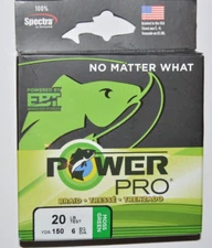 power pro fishing line braid 20lb 150yd spool moss green spectra fiber