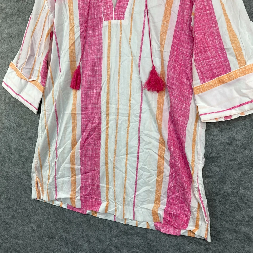 Top túnica boho manga 3/4 multicolor pequeña de gran tamaño para mujer H&M 17601 Foto 4 de 4