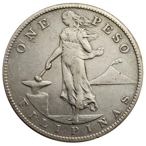 Philippine Peso 古いお金 1907-S-US-1-Peso-Filipinas-