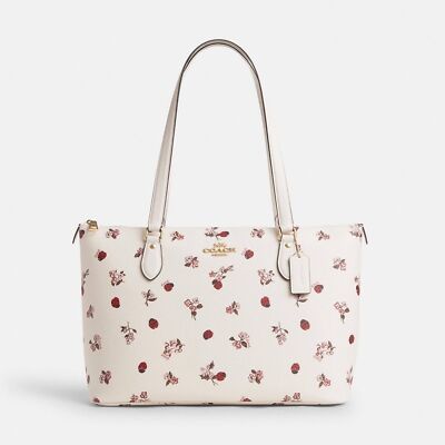 【COACH】ダイアリー エンブロイダリー ギャラリートート C8365 NWT Coach C8365 Gallery Tote Pebble Leather With Diary