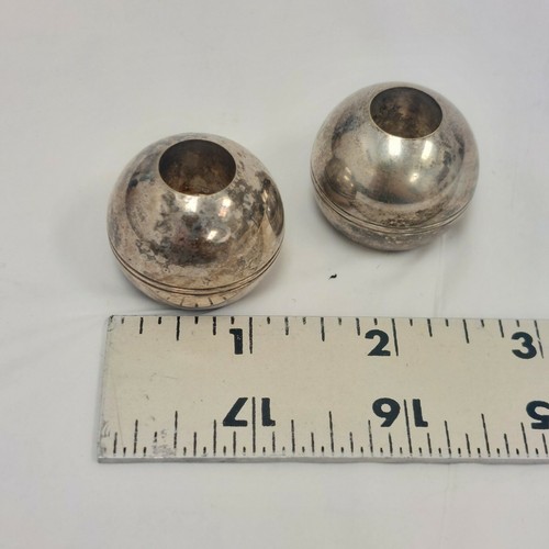 Rare Modern Small Pair of Silver Plate Candlestick Holders Made in Canada - Picture 6 of 6