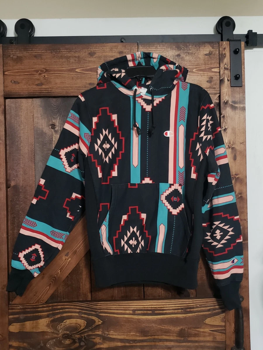 ribben boks En begivenhed Champion Reverse Weave Aztec Santa Fe x UO Print Southwestern Hoodie Size  Small | eBay