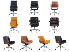 High Back Leather Office Chair Executive Office Desk Task Swivel Computer Chair