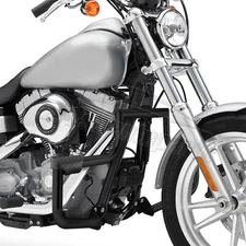 Mofun Black Sharp Angle Engine Guard Crash Bar For Harley Dyna Super Wide Glide