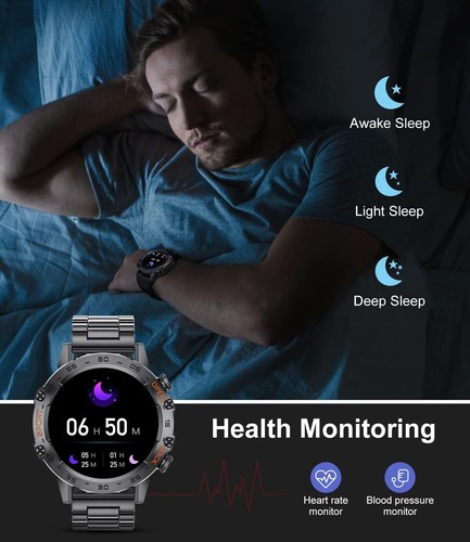 Mens Smart Watch Waterproof Fitness Tracker Bluetooth Call Heart Rate Monitor - 第 7/18 張圖片