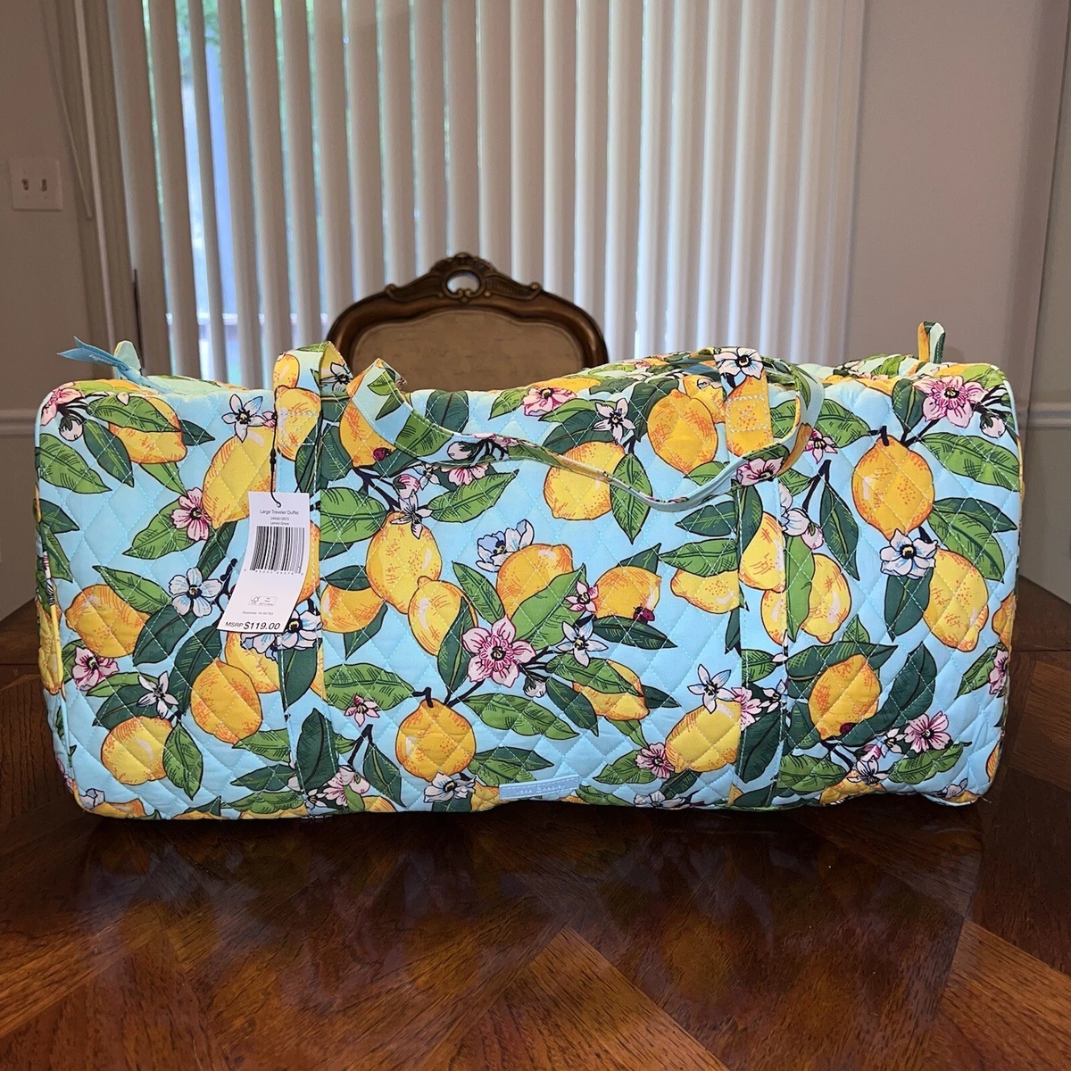 NWT Vera Bradley Large Traveler Duffel Lemon Grove eBay