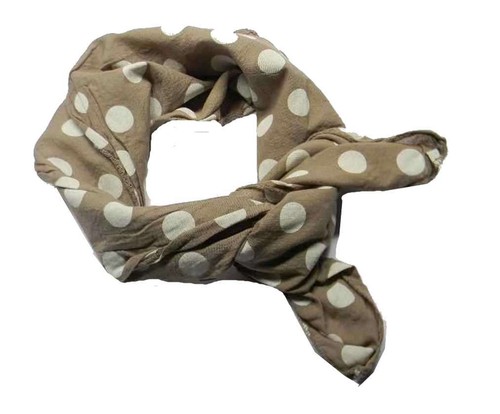 Fazzoletto da Collo Donna a Pois Rosso Blu FOULARD Bandanna a Pallini Bianchi - Foto 5 di 10