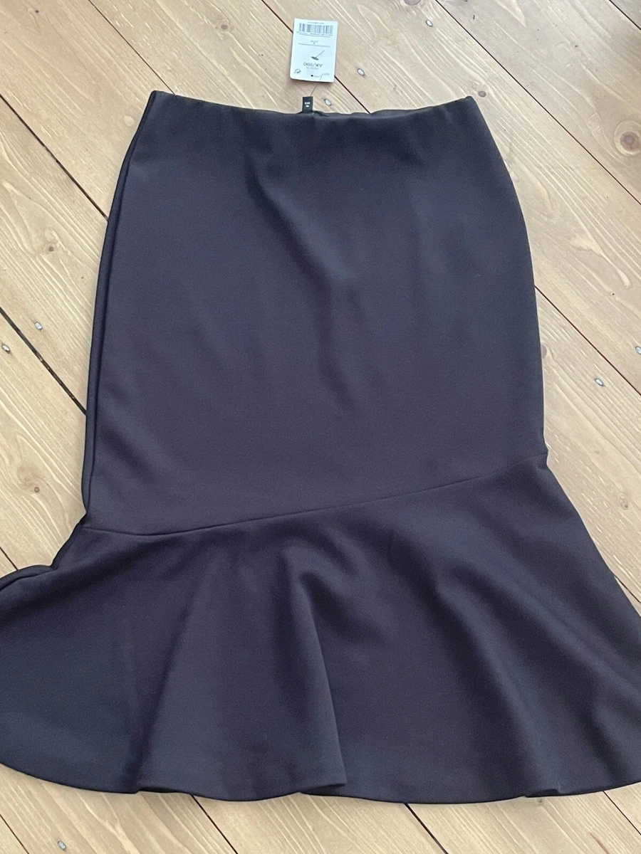 Fishtail hem top skirt black