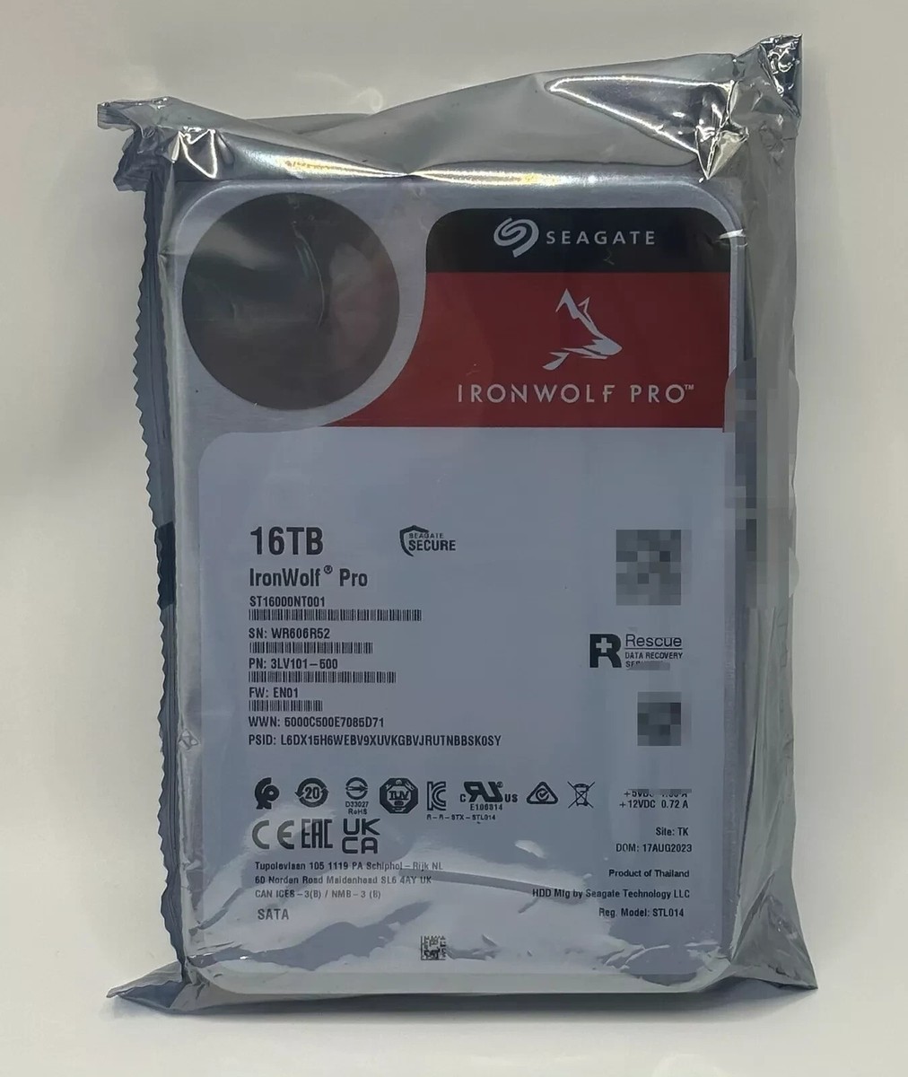 NEW ST16000NT001 Seagate IronWolf Pro 16TB 7200rpm 3.5 NEW ST16000NT001 Seagate IronWolf Pro 16TB 7200rpm 3.5
