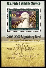 RW73bv 2006 Artist signed mini-sheet of one