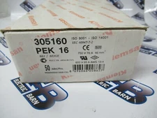 Klemsan  PEK 16, 305160 box of(50) Rail Mount Terminal BLOCK #12-#4 AWG, NEW- B