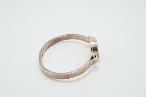 Vintage Taxco Mexico Sterling Silver Onyx Bangle Bracelet - Picture 2 of 7