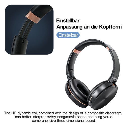 On Ear Kopfhörer Bluetooth 5.3 Kabellos Stereo Bass Kopfhorer Kabellos Faltbare - Bild 15 von 20